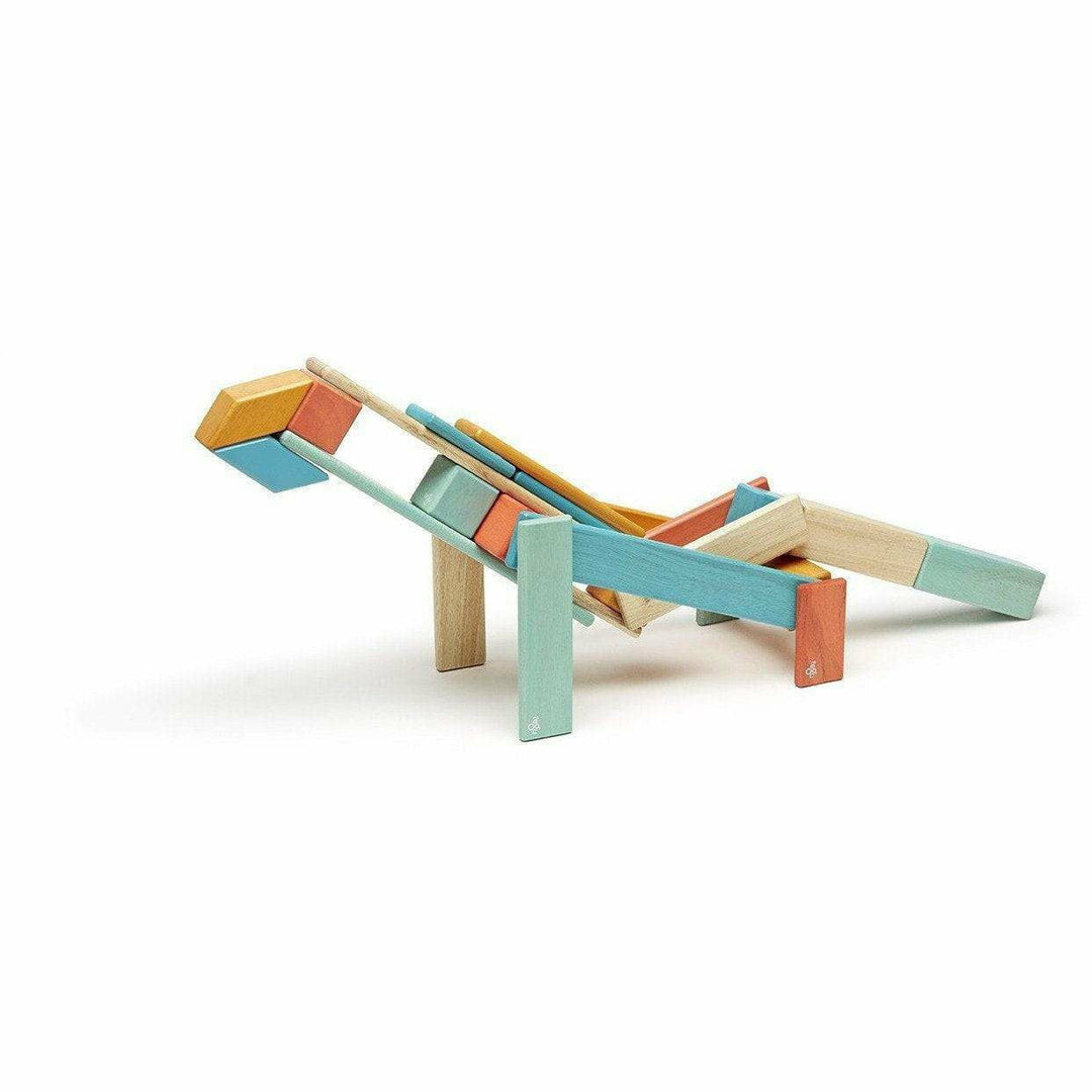 Tegu 24 Piece Magnetic Wooden Block Set: Sunset Wooden Toys Tegu   