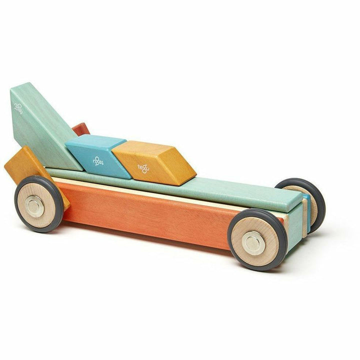 Tegu 42 Piece Magnetic Wooden Block Set: Sunset Wooden Toys Tegu   
