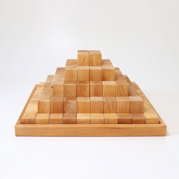 Grimm's Large Natural Stepped Pyramid Wooden Toys Grimm's   
