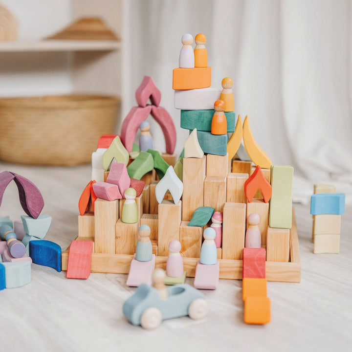 Grimm's Large Natural Stepped Pyramid Wooden Toys Grimm's   