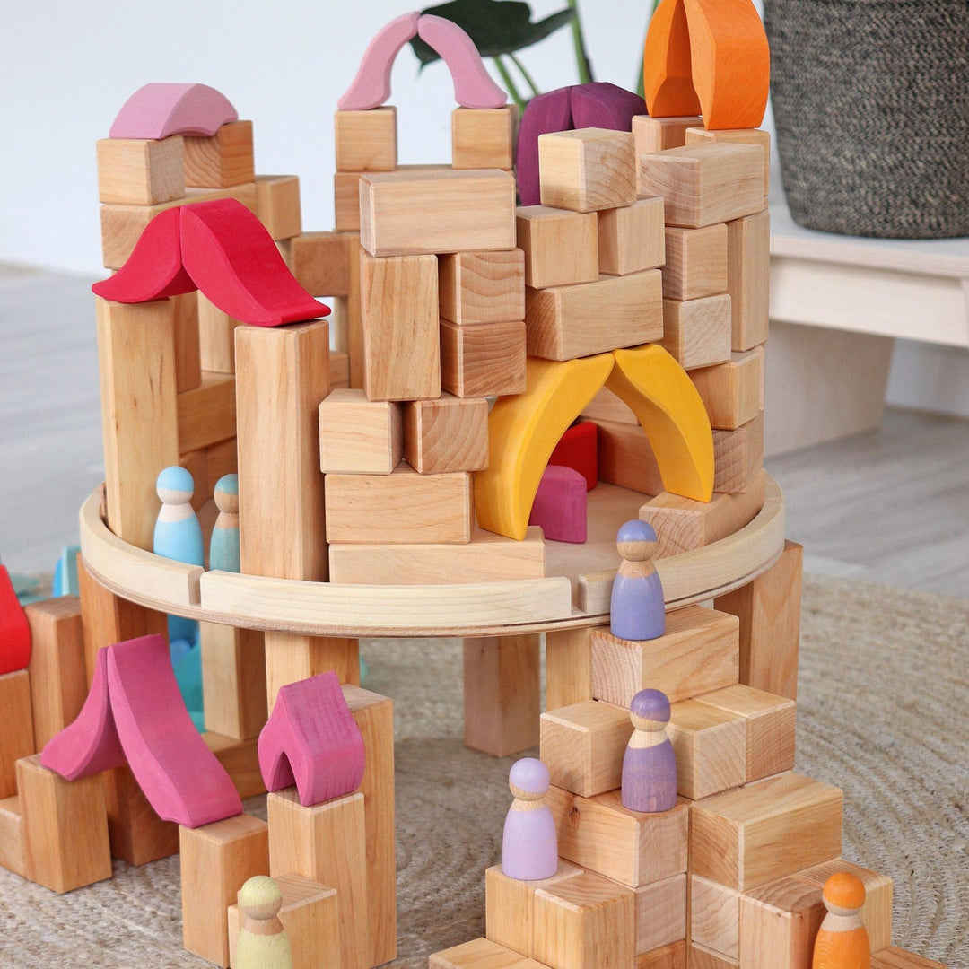 Grimm's Large Natural Stepped Pyramid Wooden Toys Grimm's   