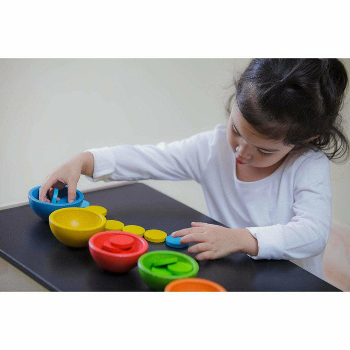 Plan Toys Sort & Count Cups Puzzle and Educational Plan Toys   