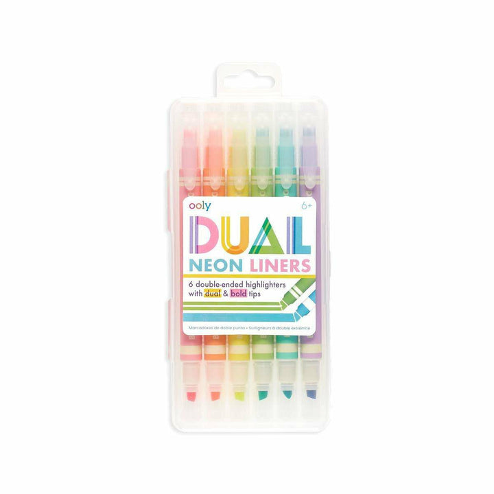 Ooly Dual Liner Double-Ended Highlighters - Set of 6 Markers Ooly   