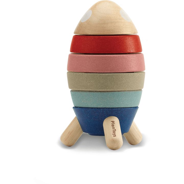 Plan Toys Stacking Rocket - Orchard Toddler And Pretend Play Plan Toys   