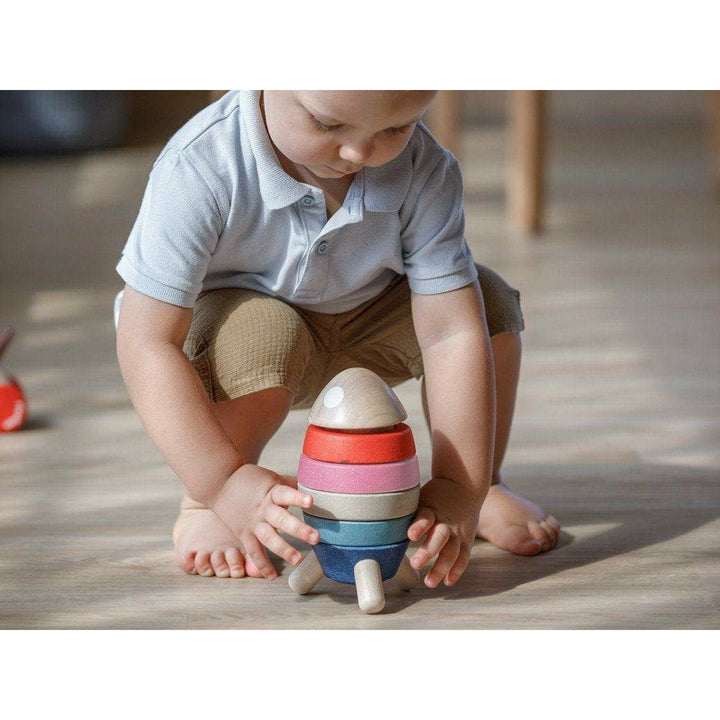 Plan Toys Stacking Rocket - Orchard Toddler And Pretend Play Plan Toys   