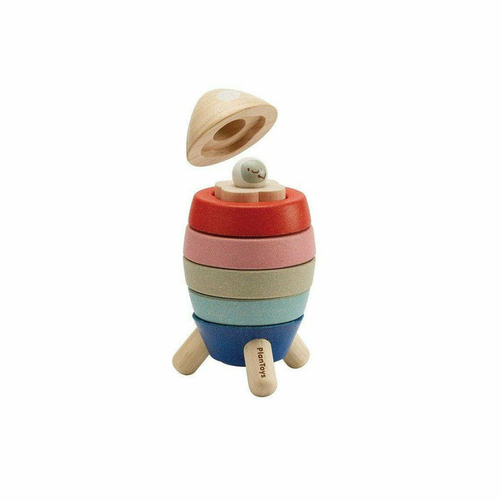 Plan Toys Stacking Rocket - Orchard Toddler And Pretend Play Plan Toys   