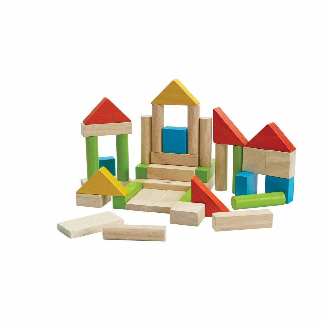 Plan Toys Colorful 40 Unit Blocks Wooden Toys Plan Toys   
