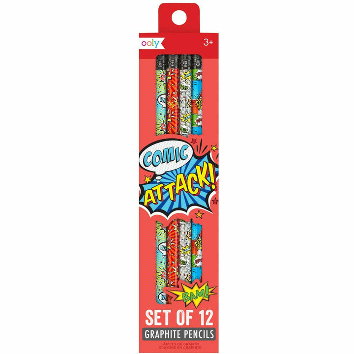 Ooly Comic Attack Happy Pack Pencils Ooly   