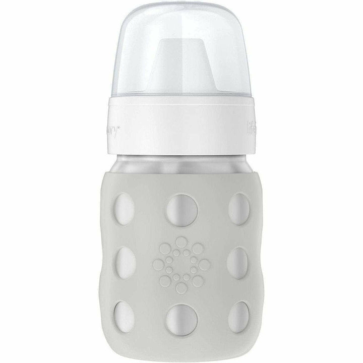 Lifefactory 8oz Stainless Steel Baby Bottle with Hard Sippy Spout Bottles & Sippies Lifefactory Grey  