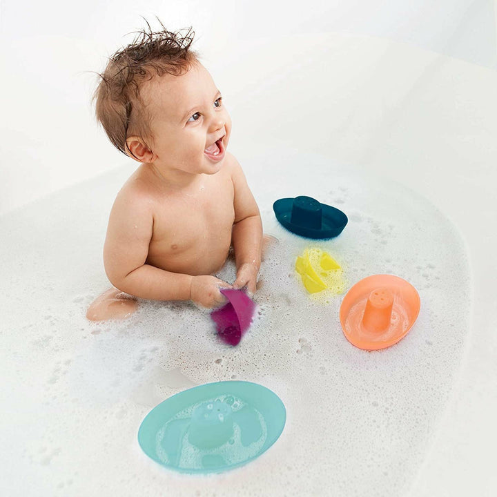 Boon Fleet Stacking Boats - Blue Multi Bath Time Boon   