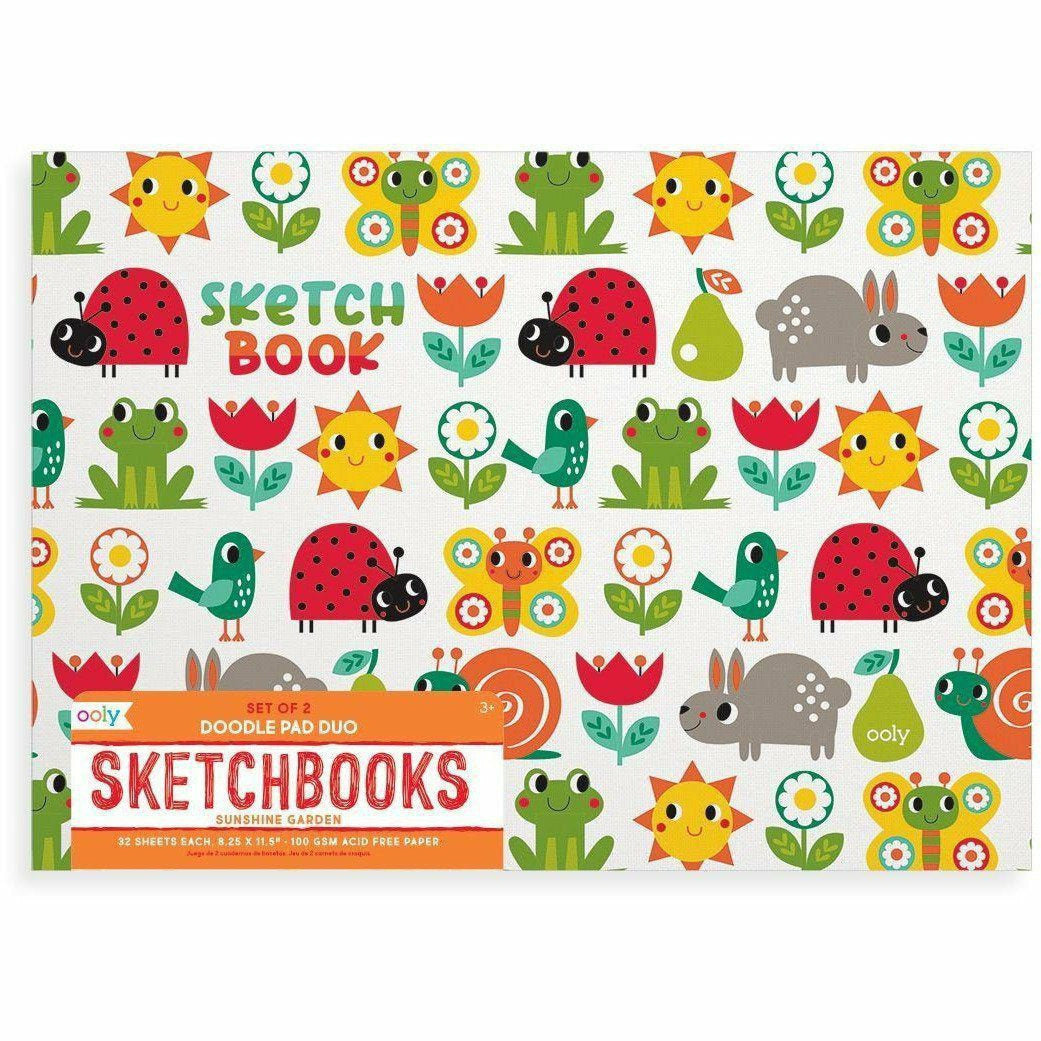 Ooly Doodle Pad Duo Sketchbooks: Sunshine Garden Sketchbook Ooly   