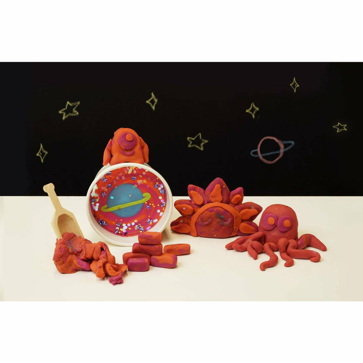Land of Dough: Saturn Sparkle w/ Wooden Scoop Clay/Dough Land of Dough   
