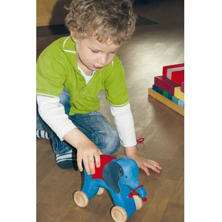 Grimm's Elephant Otto Pull Along Toy Toddler And Pretend Play Grimm's   