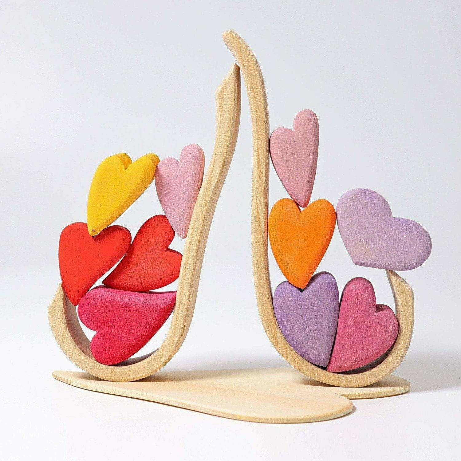 Grimm's Building Set Red Hearts - Wooden Love Blocks – The Natural