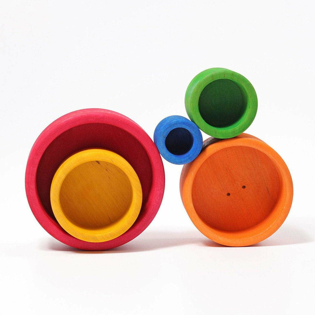 Grimm's Set of Bowls - Outside Red Wooden Toys Grimm's   