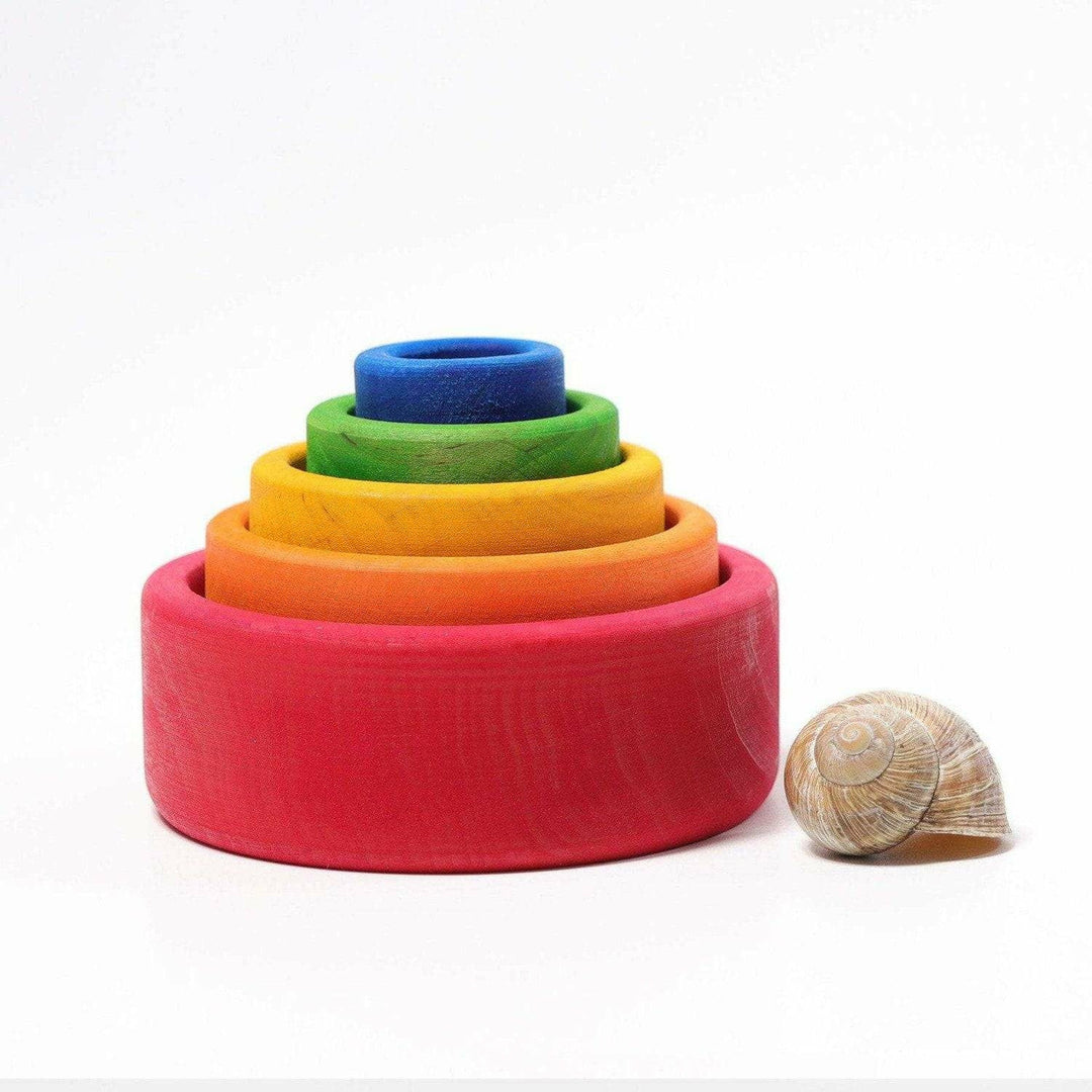 Grimm's Set of Bowls - Outside Red Wooden Toys Grimm's   