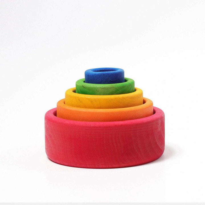 Grimm's Set of Bowls - Outside Red Wooden Toys Grimm's   