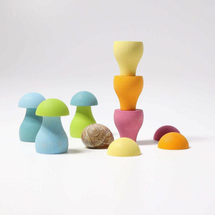 Grimm's Pastel Mushrooms Wooden Toys Grimm's   