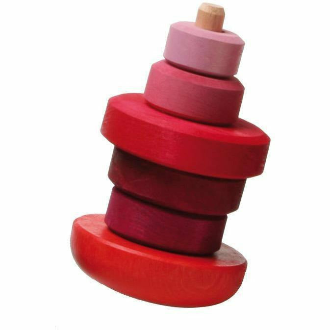 Grimm's Wobbly Stacking Tower- Pink Wooden Toys Grimm's   