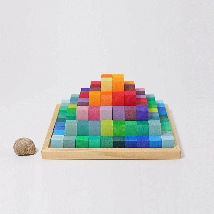 Grimm's Small Stepped Pyramid Wooden Toys Grimm's   