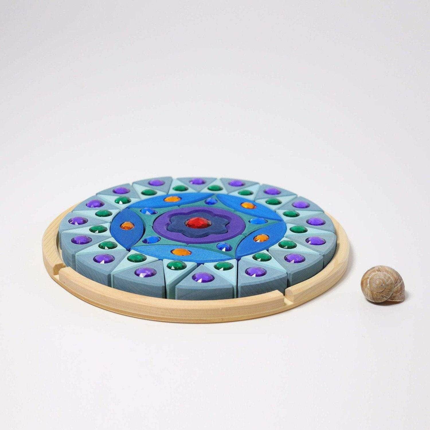 グリムス　スパークリングマンダラ（小） Grimm's Small Sparkling Mandala – Creative Wooden Puzzle Toy – The