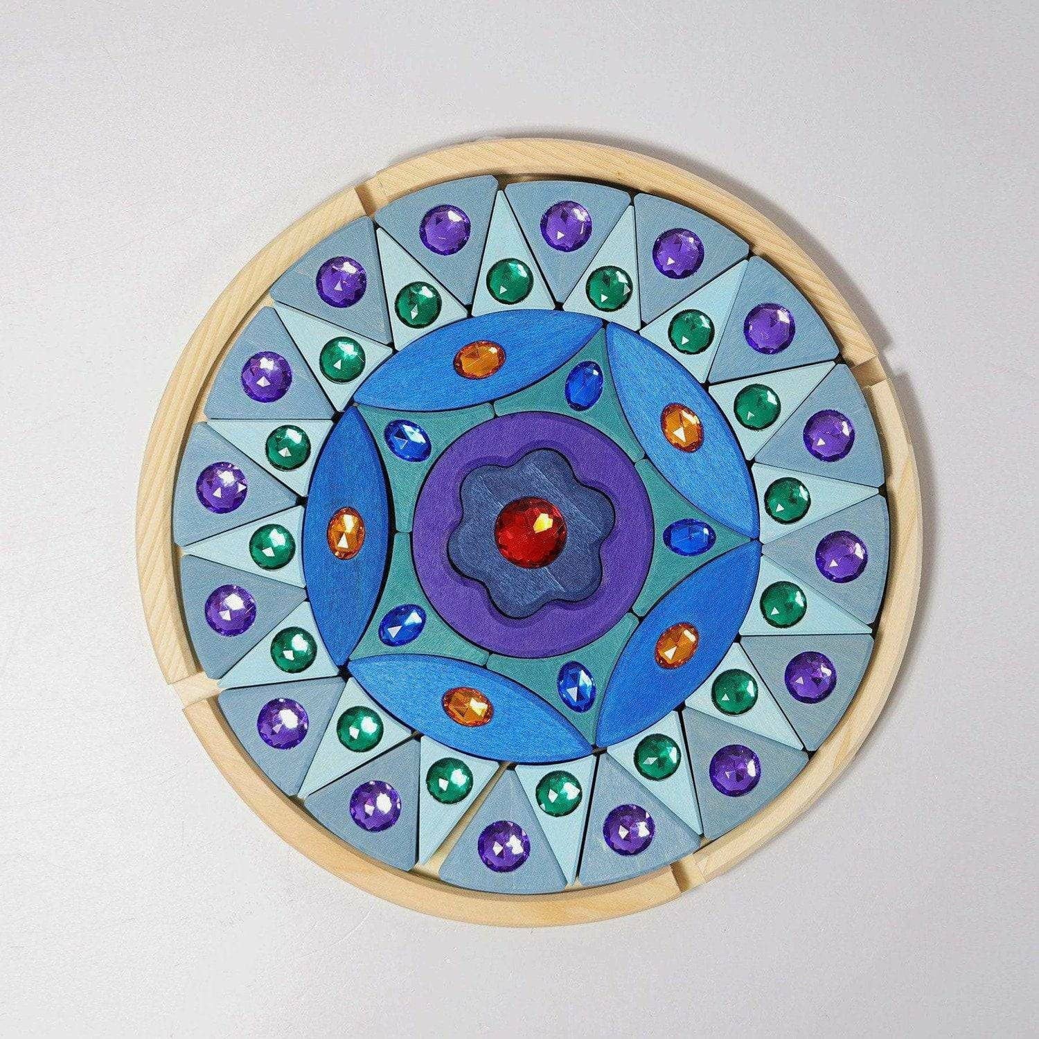 グリムス　スパークリングマンダラ（小） Grimm's Small Sparkling Mandala – Creative Wooden Puzzle Toy – The