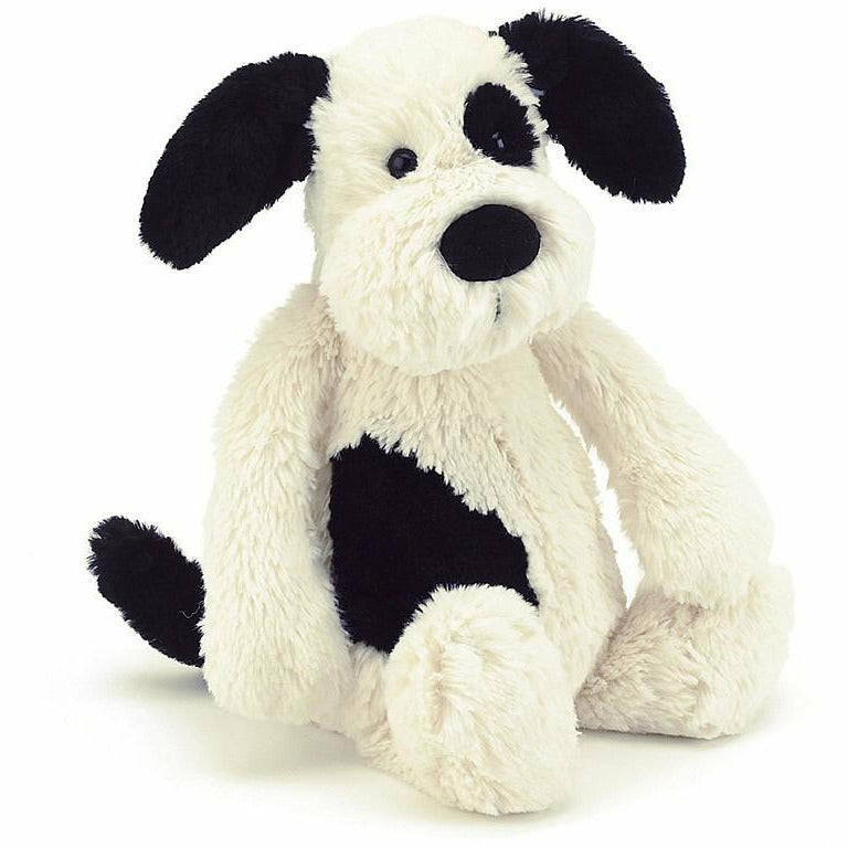 Jellycat Bashful Black & Cream Puppy - Medium Dogs & Puppies Jellycat   