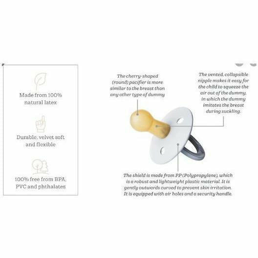 BIBS USA- Natural Rubber Pacifier 2 Pack - Iron Pacifiers and Teething BIBS USA   