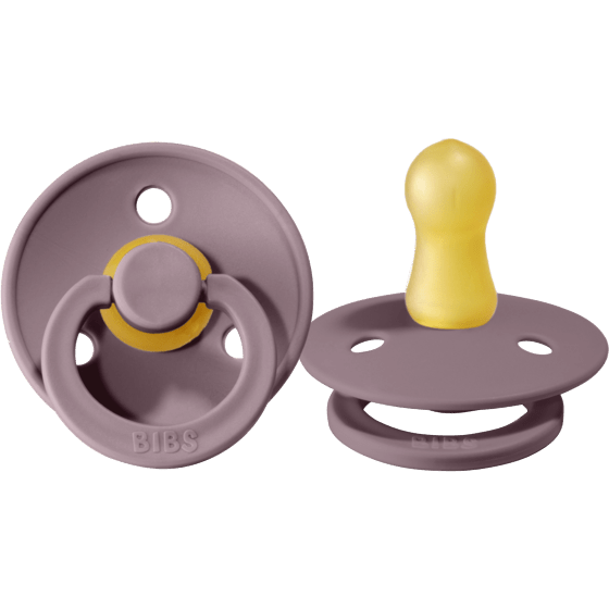 BIBS USA- Natural Rubber Pacifier 2 Pack - Heather Pacifiers and Teething BIBS USA   