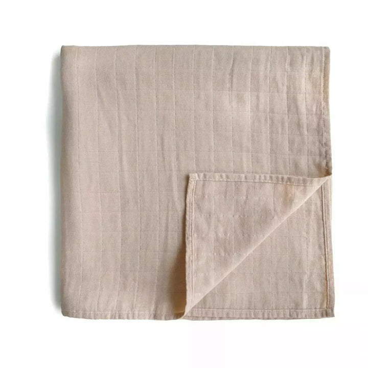 Mushie Muslin Swaddle Blanket Swaddles & Blankets Mushie Blush  
