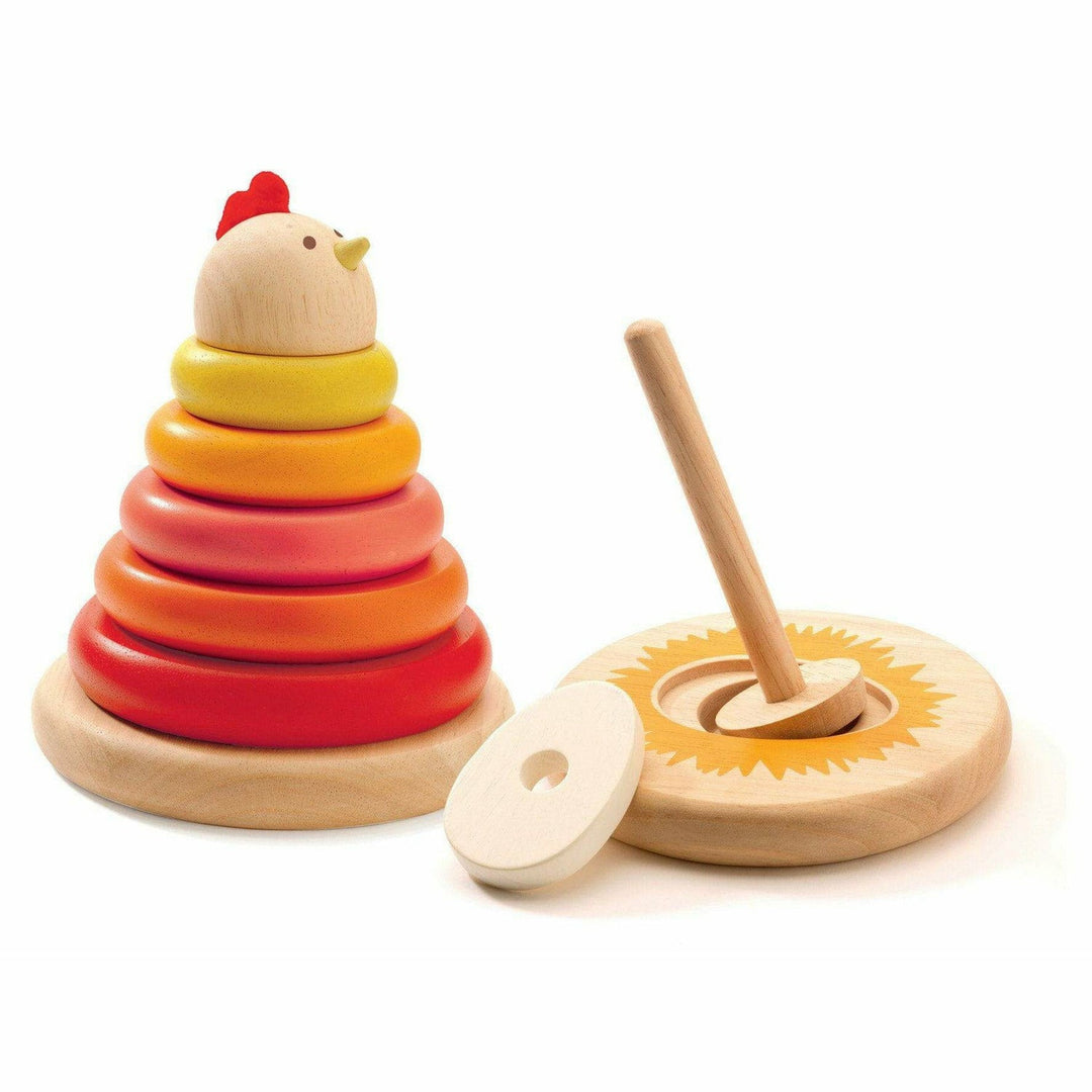 Djeco Cachempil Hen Wooden Stack Rings Puzzles & Mazes Djeco   