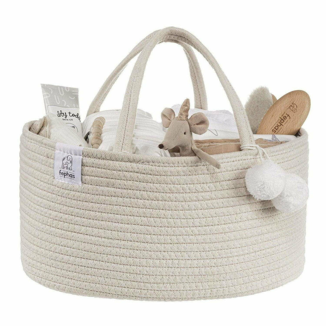 Fephas Rope Diaper Caddy Accessories & Laundry Fephas Beige  
