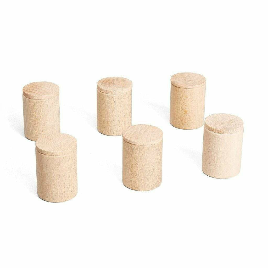 Grapat 6 Natural Cups With Covers Wooden Toys Grapat   
