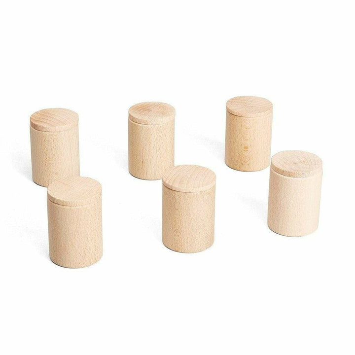 Grapat 6 Natural Cups With Covers Wooden Toys Grapat   