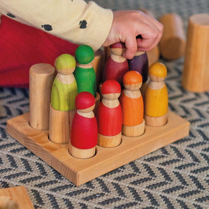 Grimm's Stacking Game Small Rollers Natural Wooden Toys Grimm's   