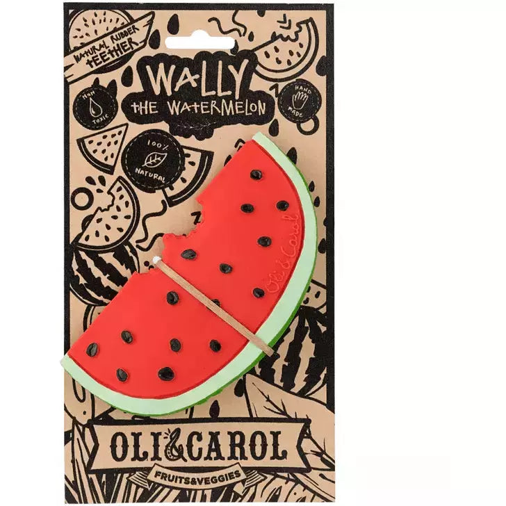 Natural Rubber Watermelon Teether - Wally by Oli & Carol – The