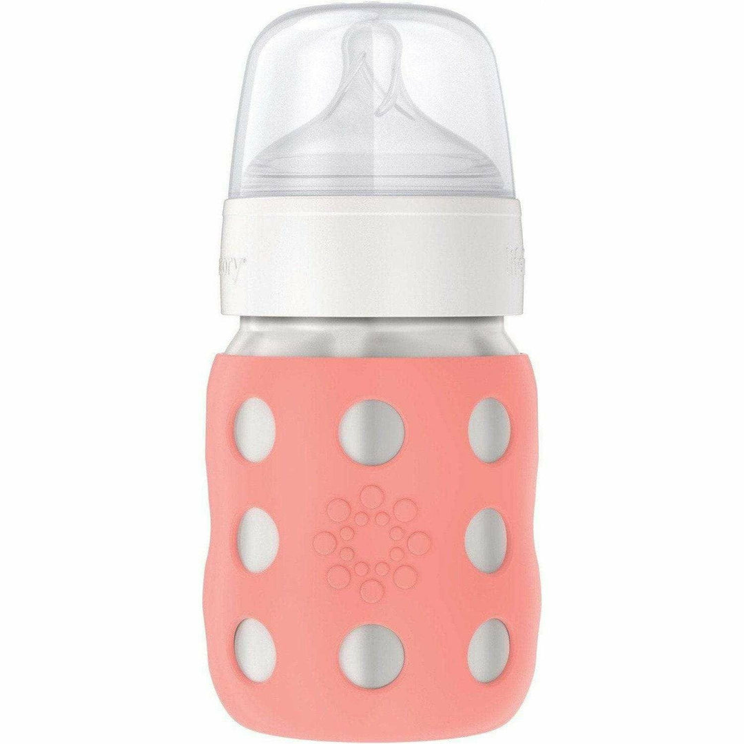 Lifefactory 8oz Stainless Steel Baby Bottle, Cantalope