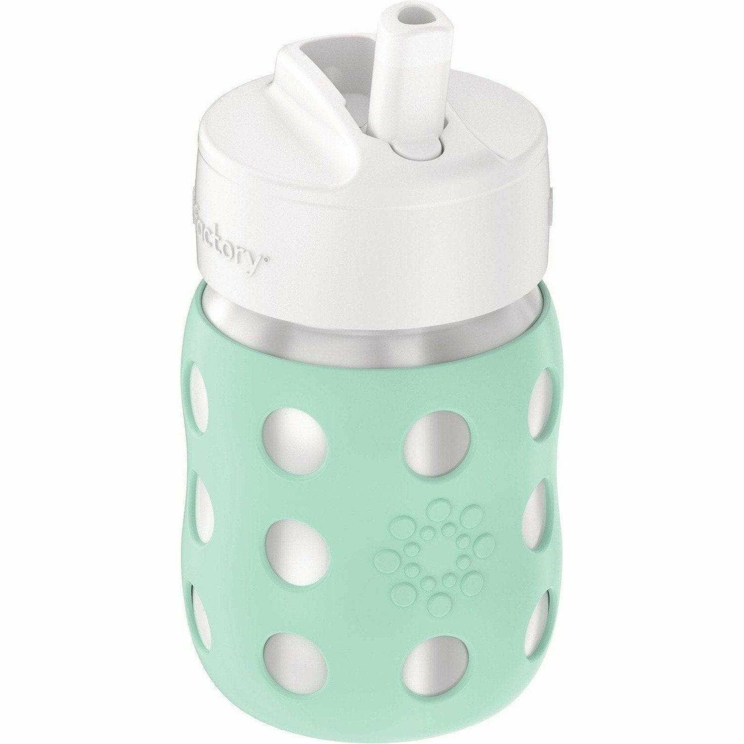 8oz Glass Baby Bottle with Silicone Sleeve | Lifefactory Stone Gray