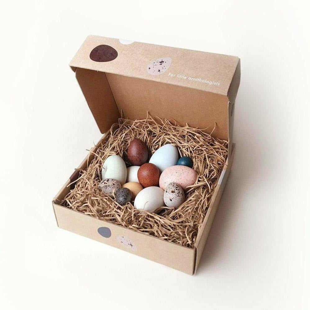 Moon Picnic - A Dozen Bird Eggs In A Box Wooden Toys Moon Picnic   