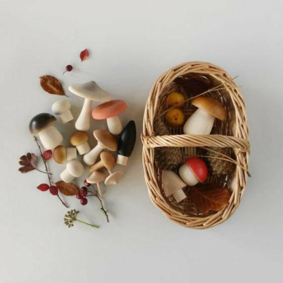 Moon Picnic - Forest Mushrooms Basket Wooden Toys Moon Picnic   