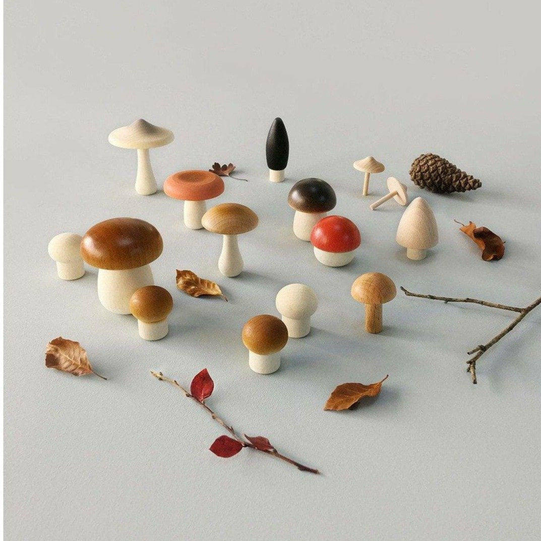 Moon Picnic - Forest Mushrooms In A Box Wooden Toys Moon Picnic   