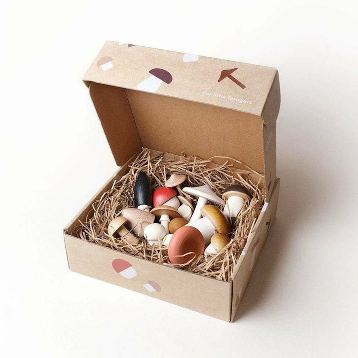 Moon Picnic - Forest Mushrooms In A Box Wooden Toys Moon Picnic   