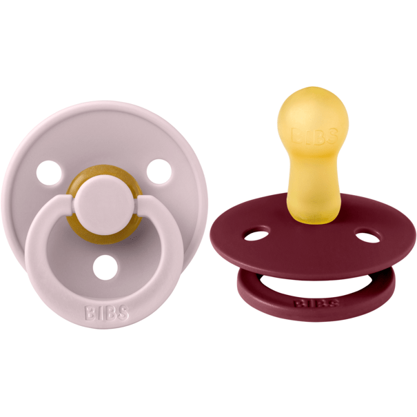 BIBS USA- Natural Rubber Pacifier 2 Pack - Pink Plum / Elderberry Pacifiers and Teething BIBS USA   