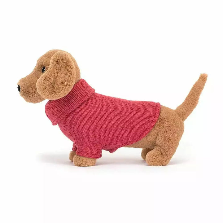 Jellycat Sweater Sausage Dog Pink Dogs & Puppies Jellycat   