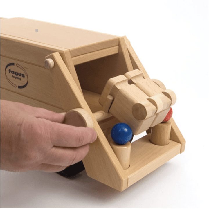 Fagus Garbage Cans Blue Wooden Toys Fagus   