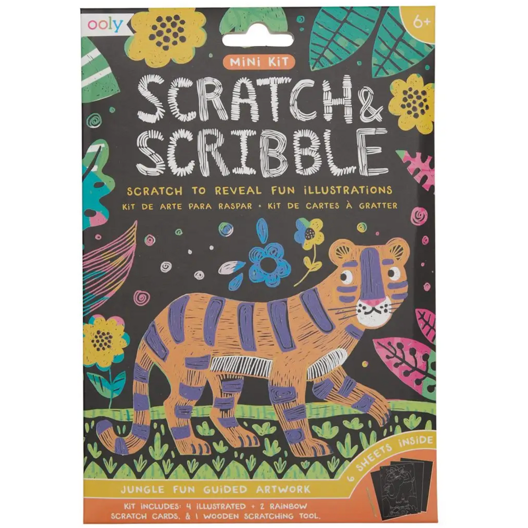 ooly mini scratch & scribble art kit: monster trucks - Little