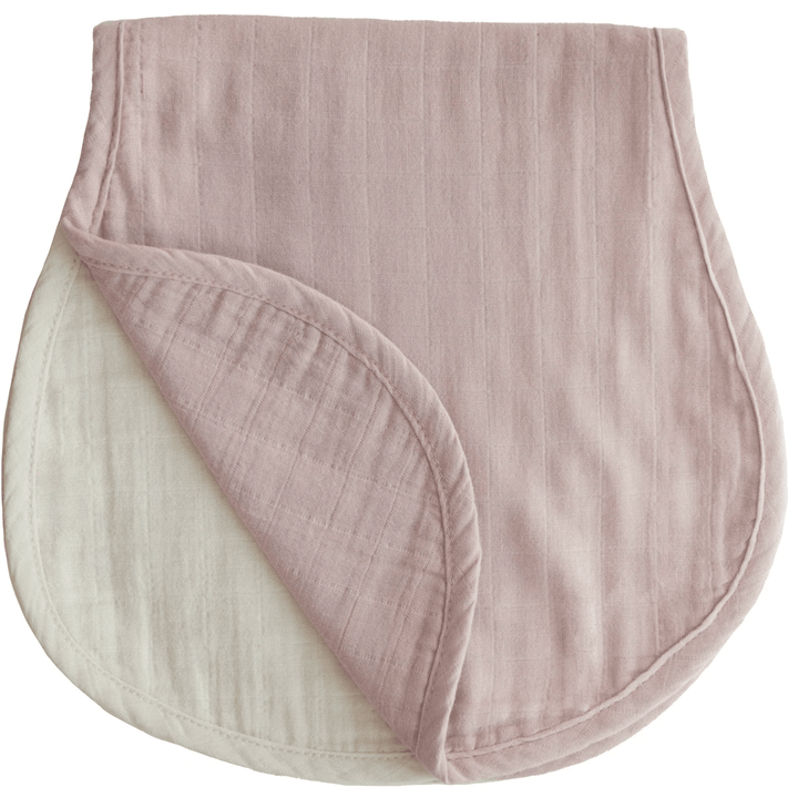 Mushie Muslin Burp Cloths Feeding Mushie Blush/Fog  