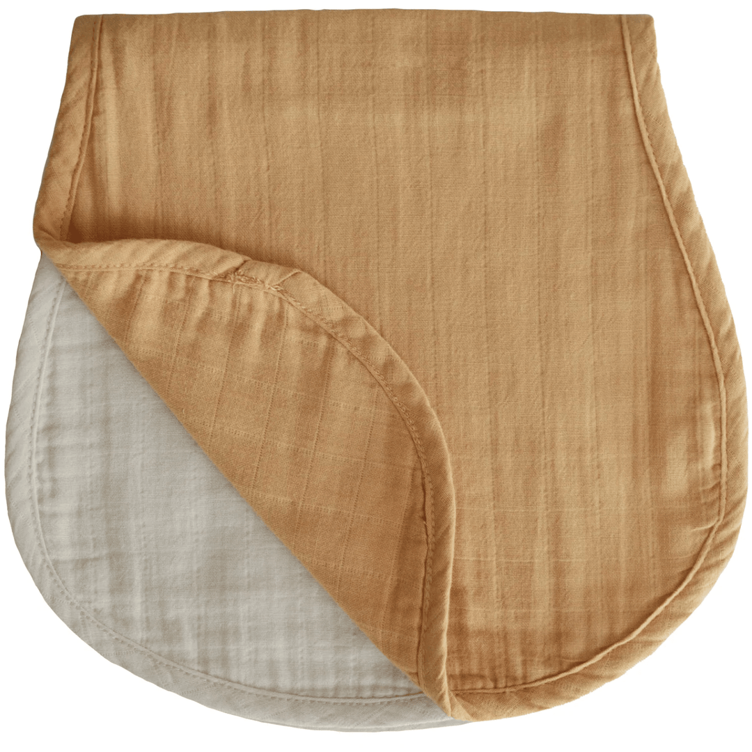 Mushie Muslin Burp Cloths Mealtime Mushie Fall Yellow/Fog
