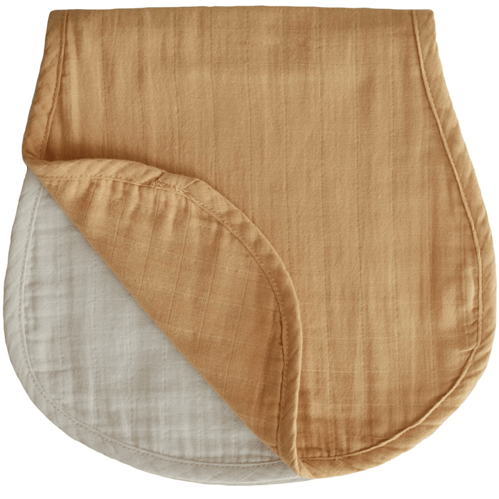Mushie Muslin Burp Cloths Mealtime Mushie Fall Yellow/Fog