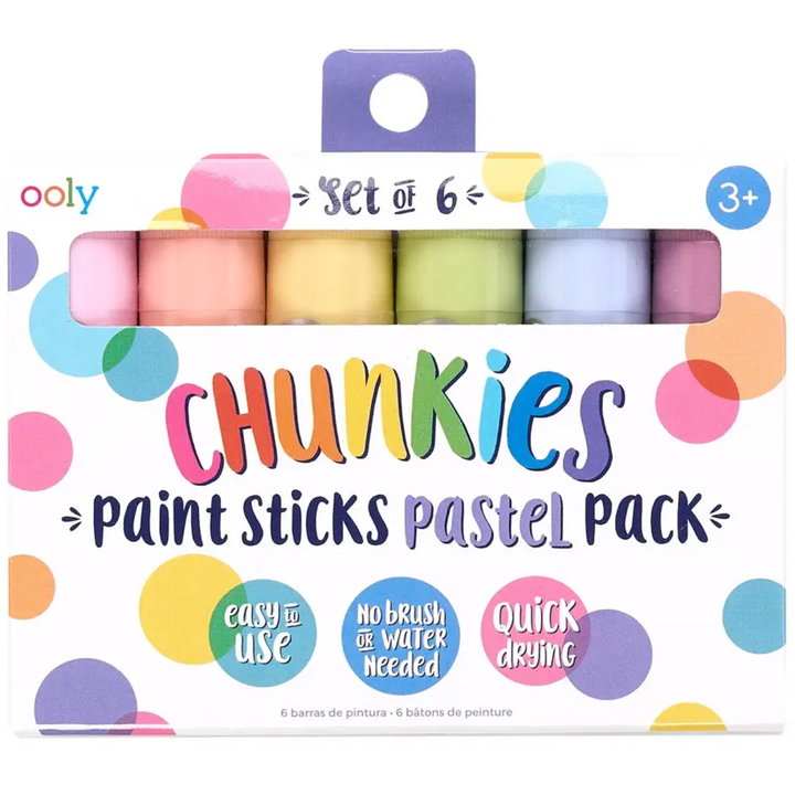 Ooly Chunkies Paint Sticks- Pastel Pack: Set of 6 Paint Ooly   